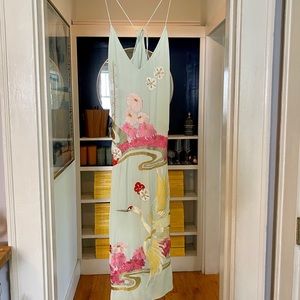 ASOS Midi Embroidered Crane Dress Size 6